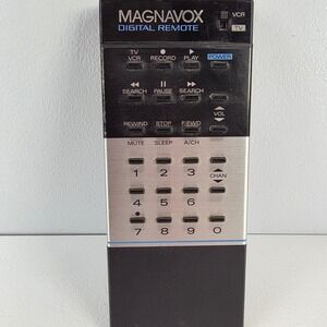 Magnavox Digital Remote Control for TV VCR Vintage Black Silver